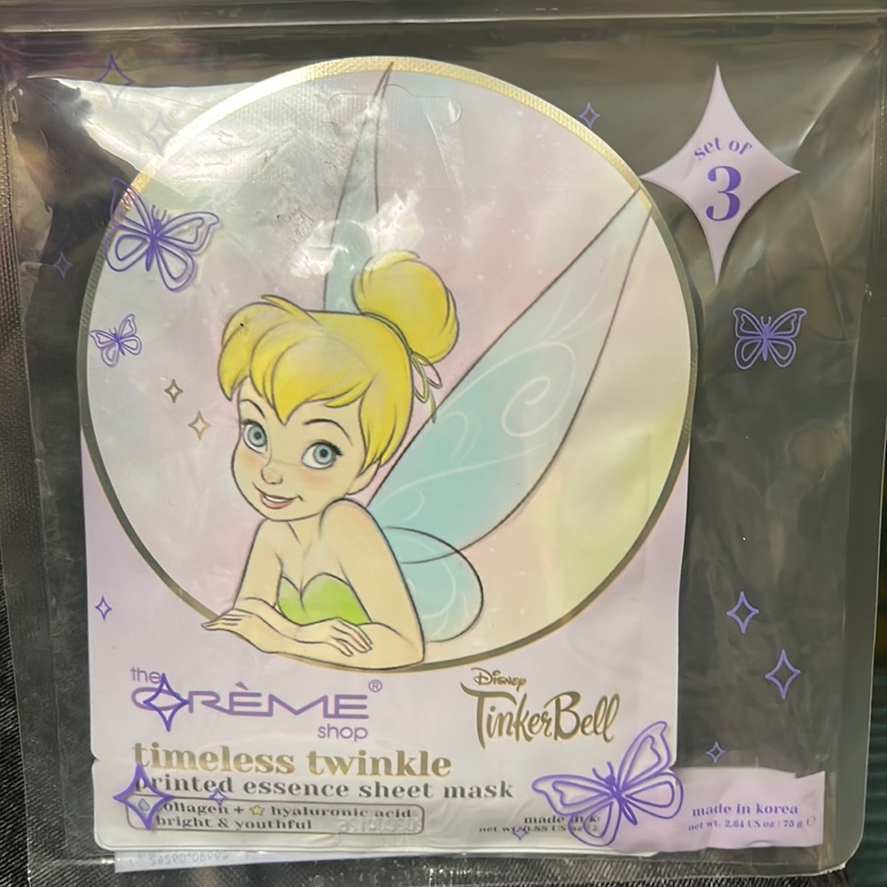 The Crème Shop Disney, Tinker Bell, printed essence sheet mask